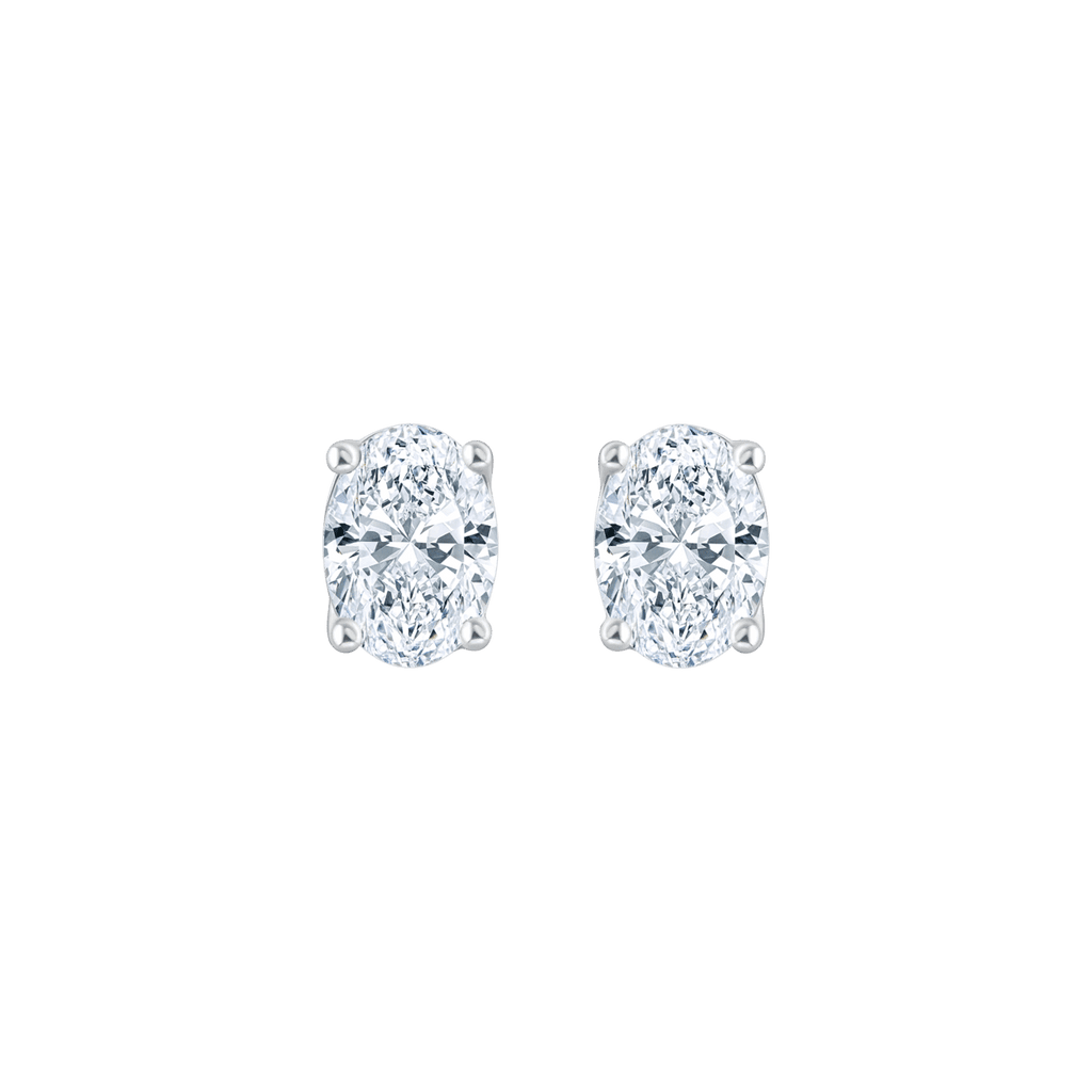 Ari Oval (earrings - whitegold)