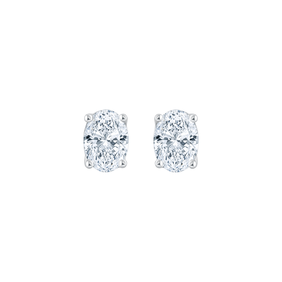 Ari Oval (earrings - whitegold)