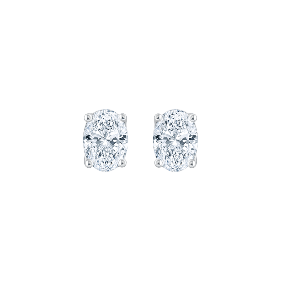 Ari Oval (earrings - whitegold)