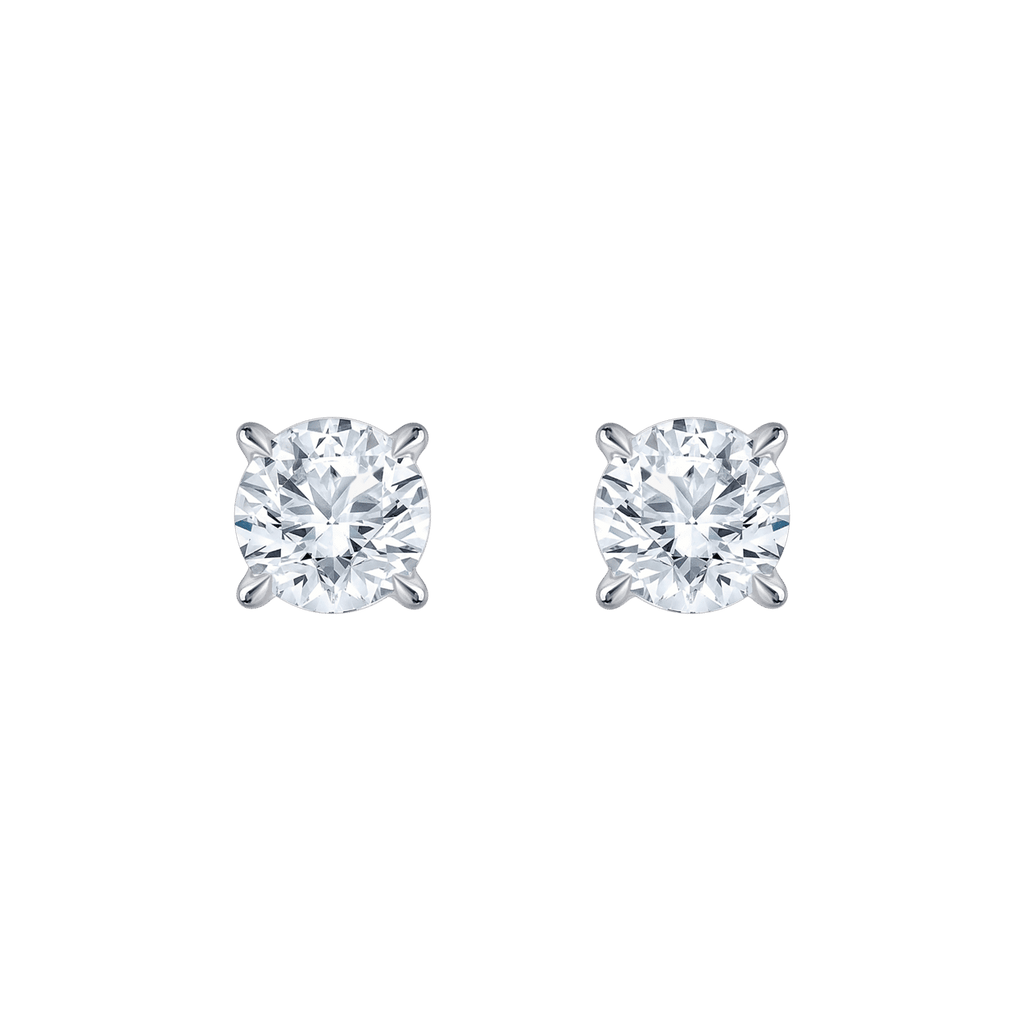 Ava Round (whitegold - earrings)