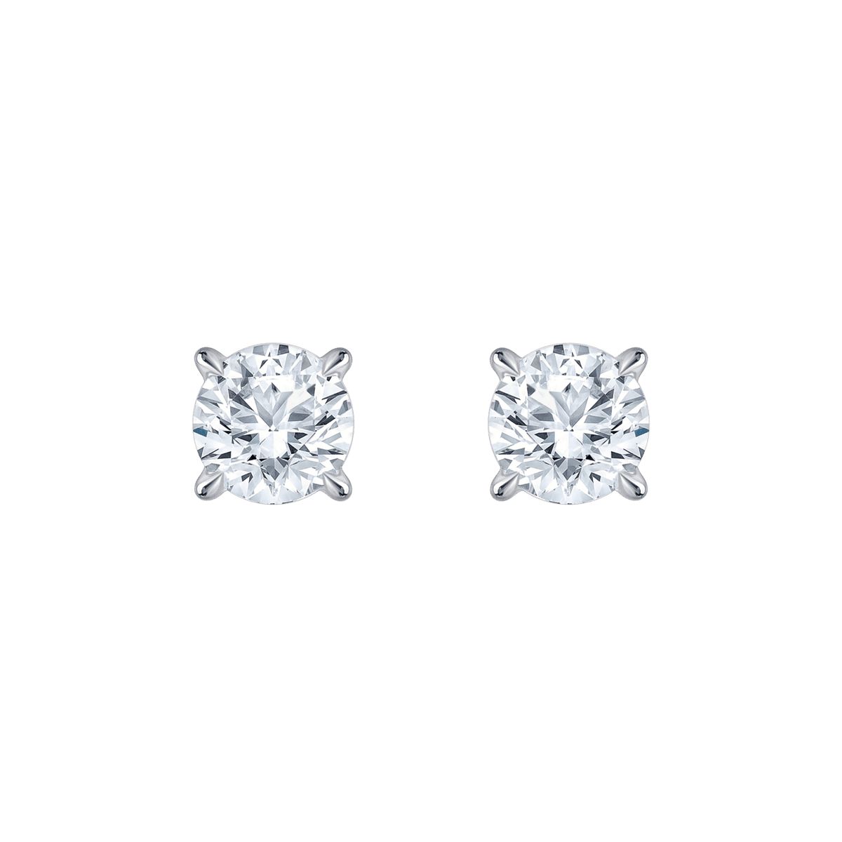 Ava Round (whitegold - earrings)