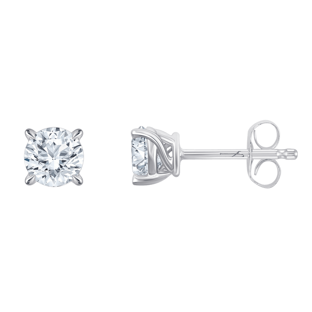 Ava Round (whitegold - earrings)