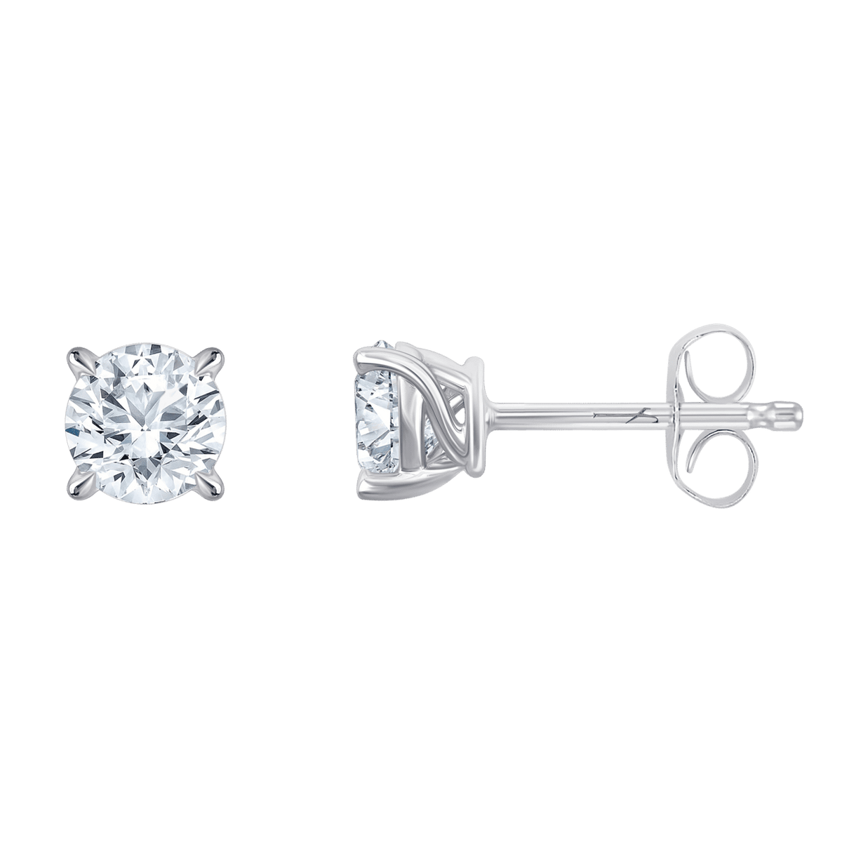 Ava Round (whitegold - earrings)