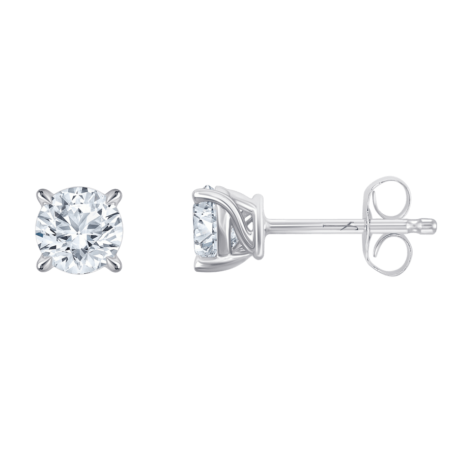 Ava Round (whitegold - earrings)