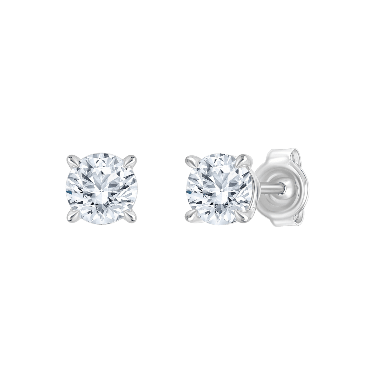 Ava Round (whitegold - earrings)