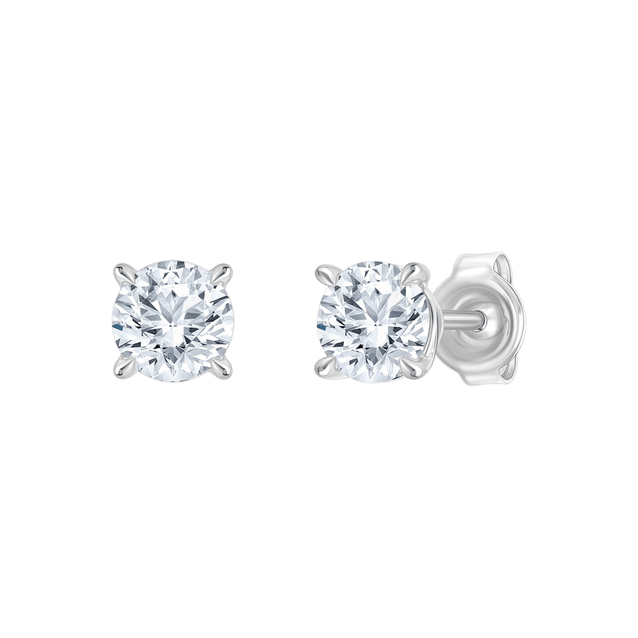 Ava Round (whitegold - earrings)