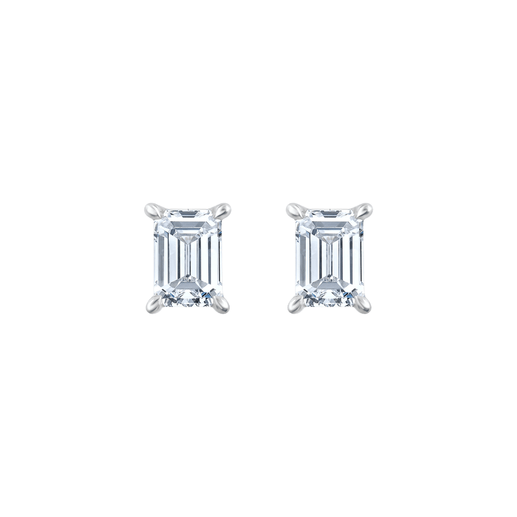 Ava Emerald (earrings - whitegold)