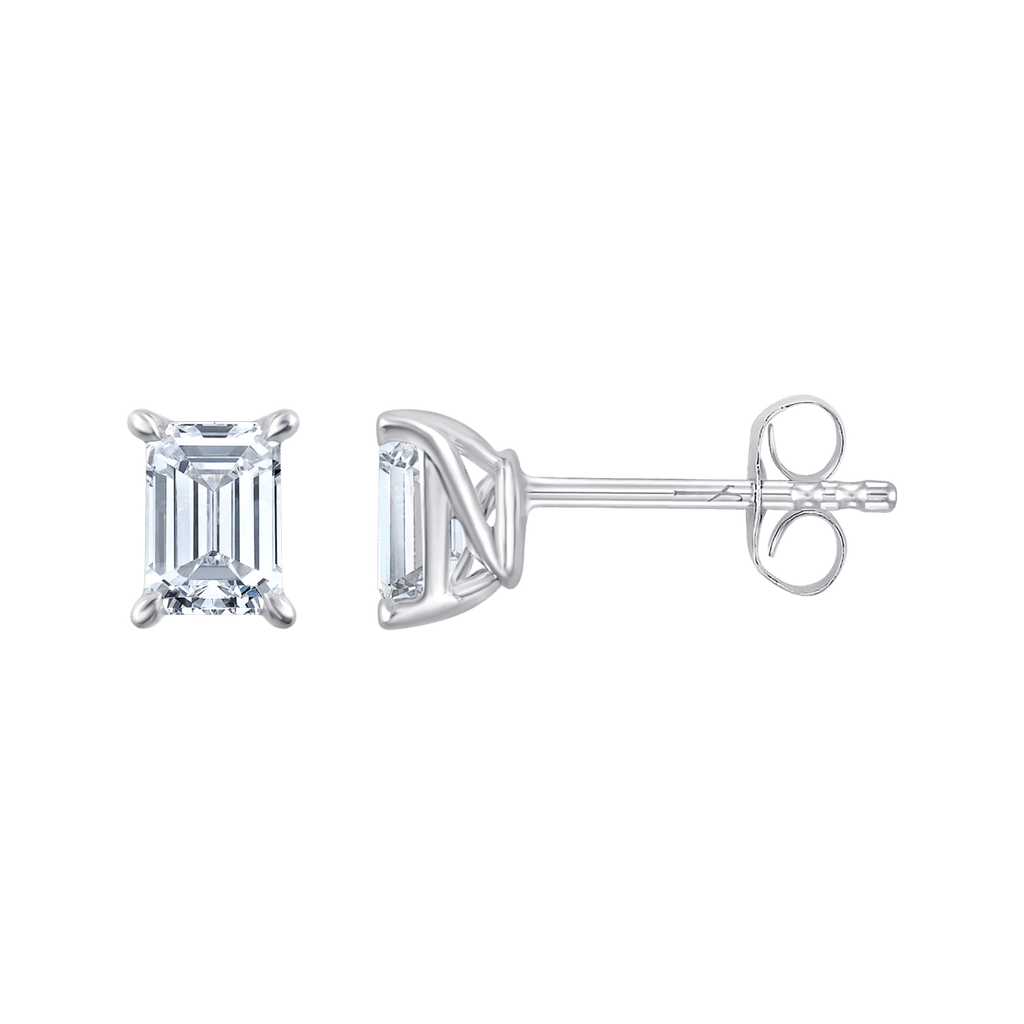 Ava Emerald (earrings - whitegold)