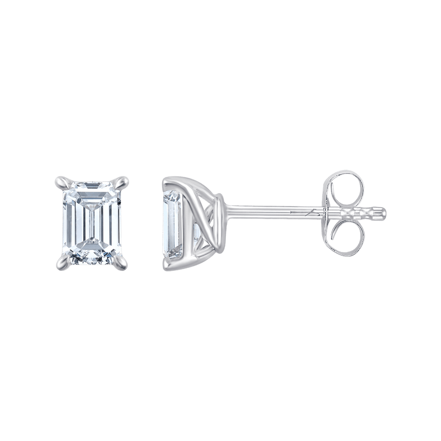 Ava Emerald (earrings - whitegold)