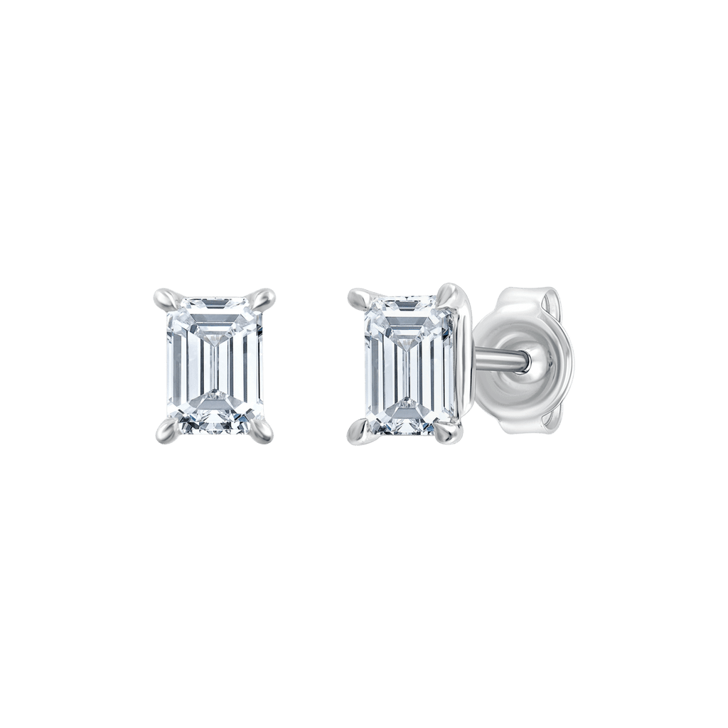 Ava Emerald (earrings - whitegold)