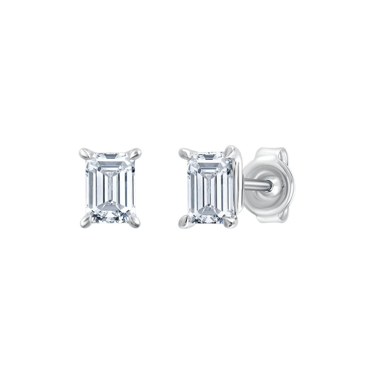 Ava Emerald (earrings - whitegold)