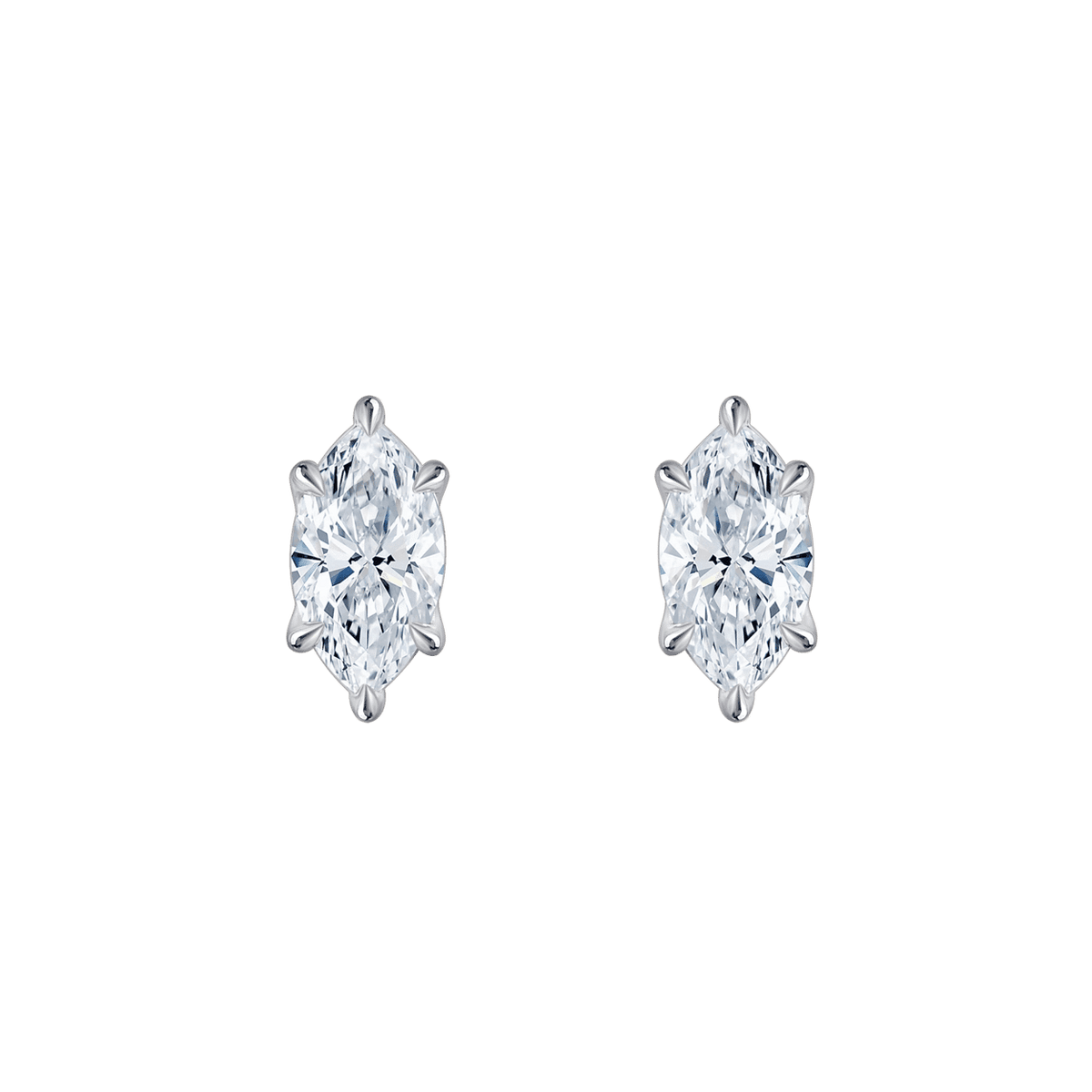 Ava Marquise (earrings - whitegold)