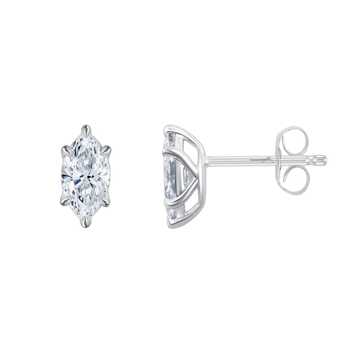 Ava Marquise (earrings - whitegold)