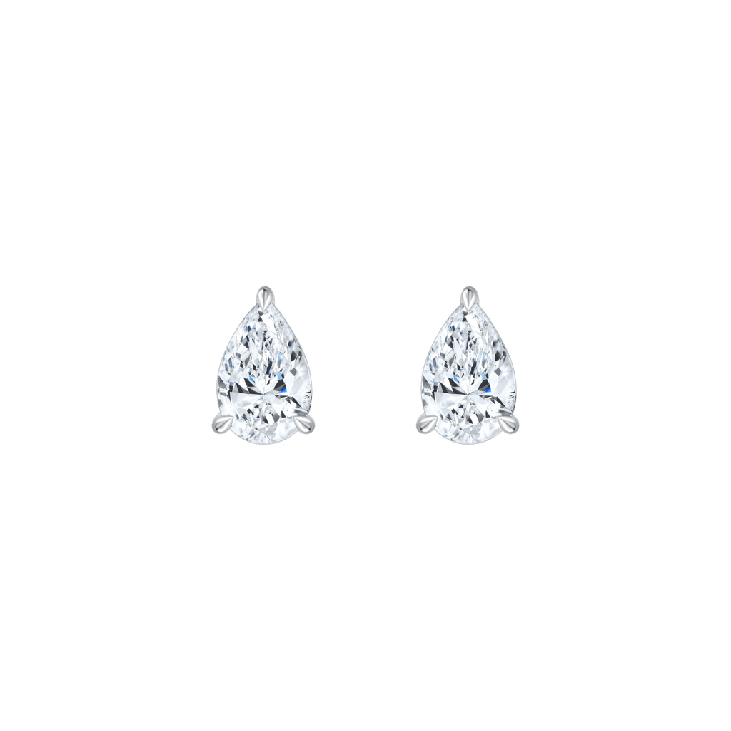 Ava Pear (earrings - whitegold)