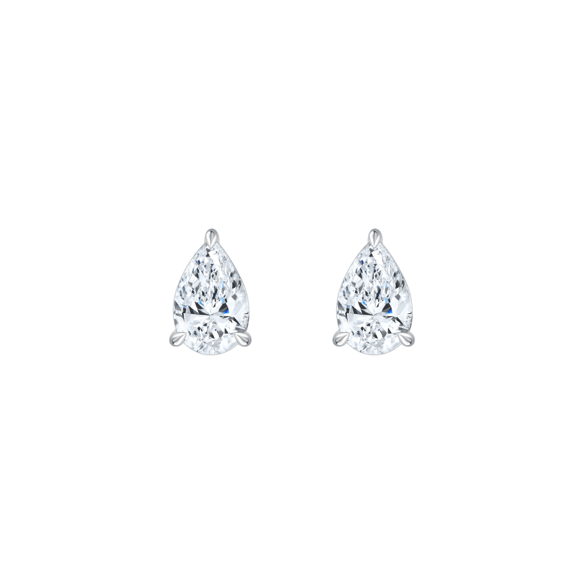 Ava Pear (earrings - whitegold)