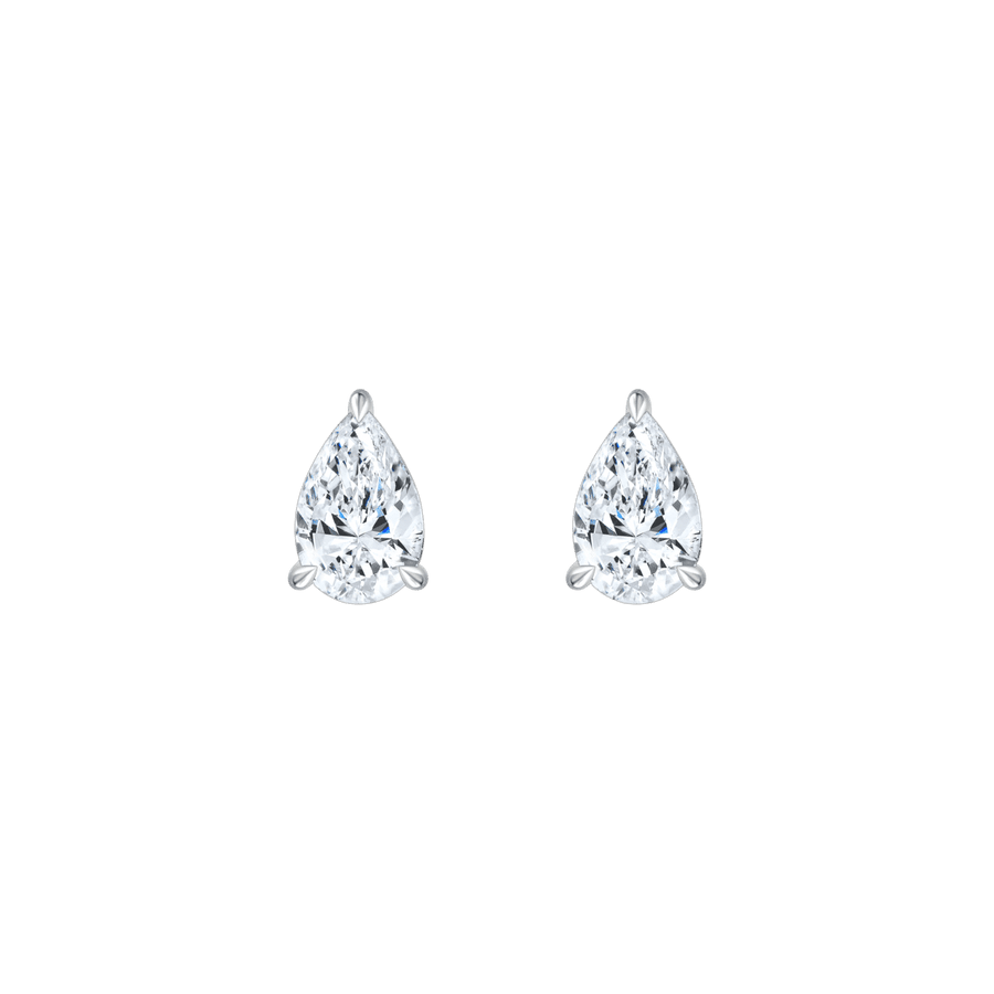 Ava Pear (earrings - whitegold)
