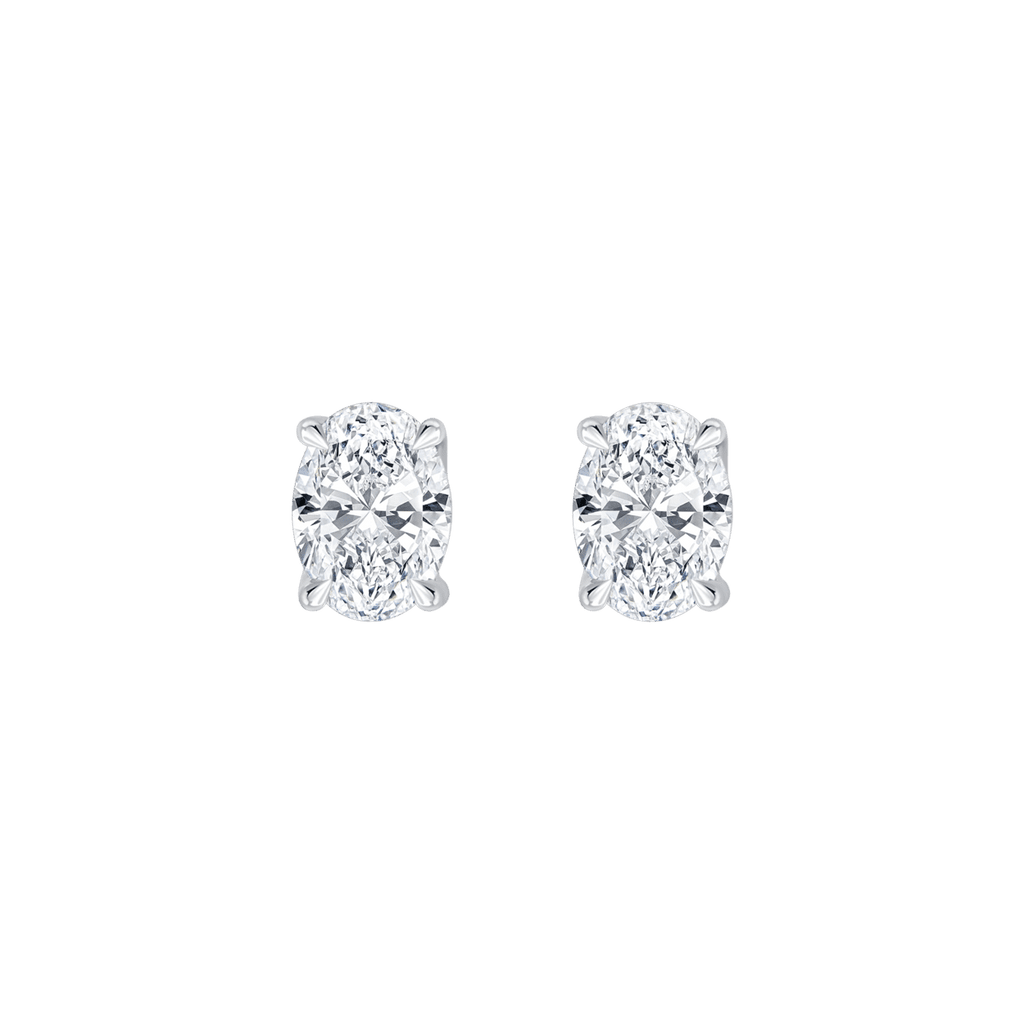 Ava Oval (earrings - whitegold)