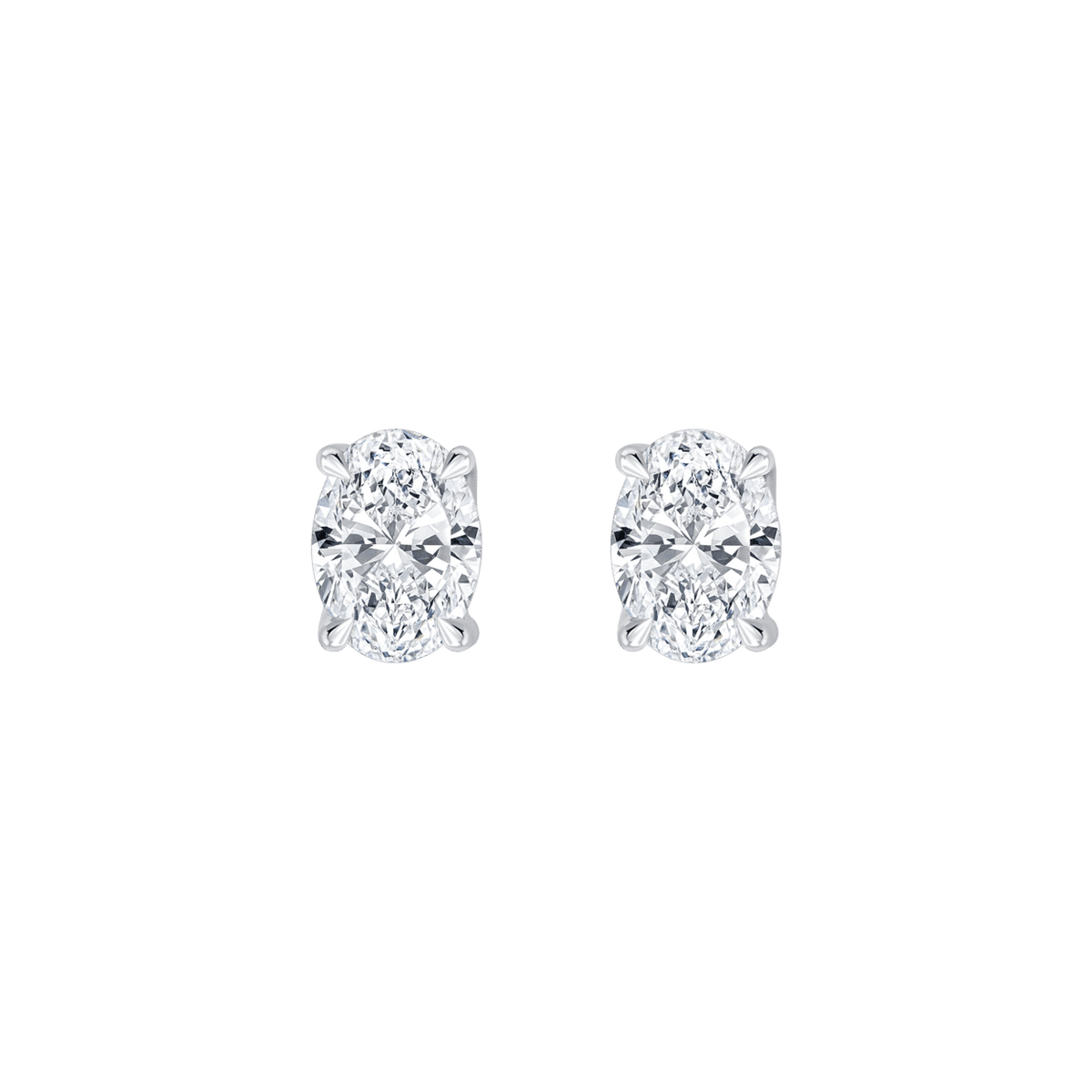 Ava Oval (earrings - whitegold)