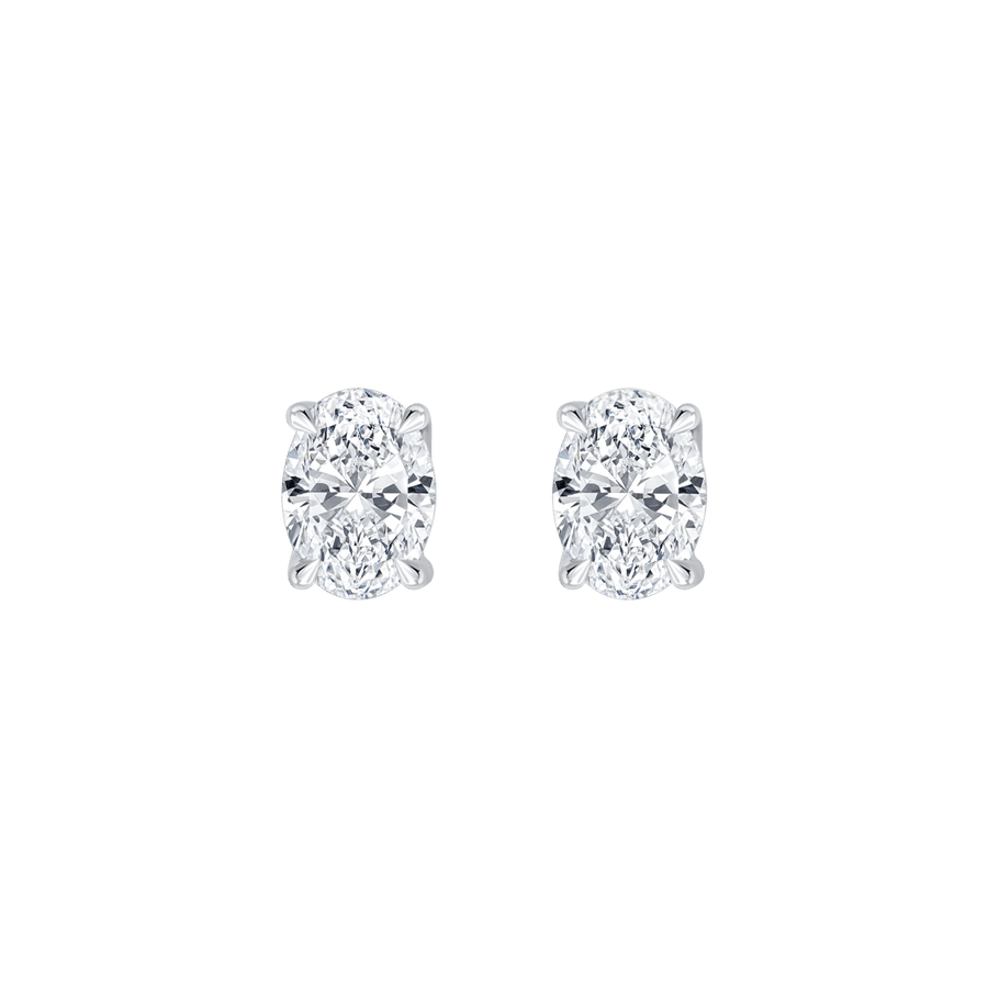 Ava Oval (earrings - whitegold)