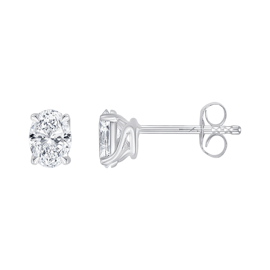 Ava Oval (earrings - whitegold)