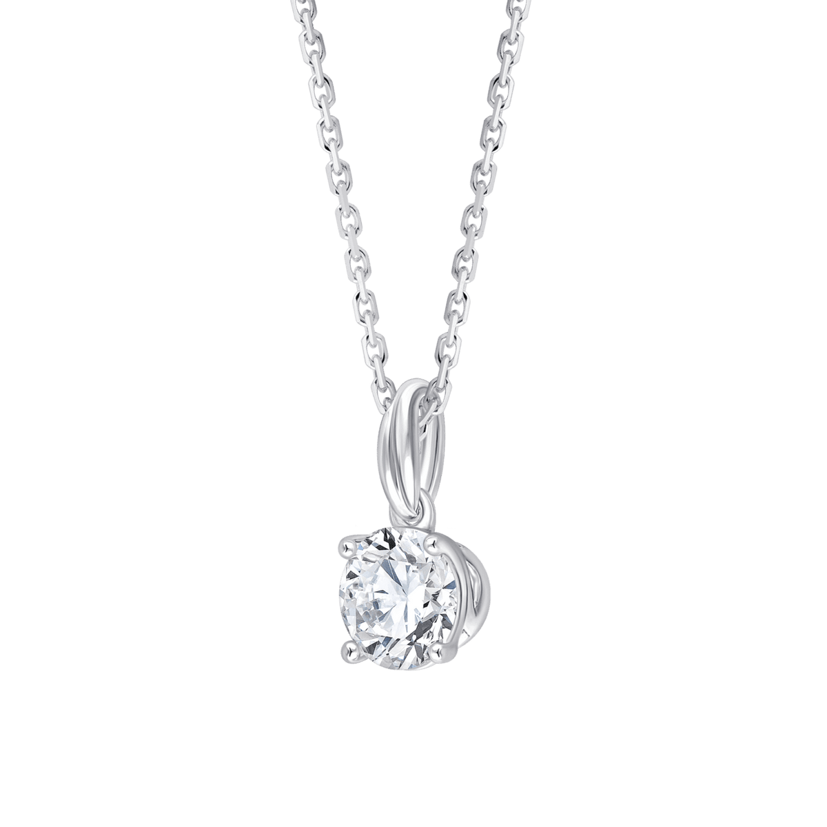 Ari Round (necklace - whitegold)