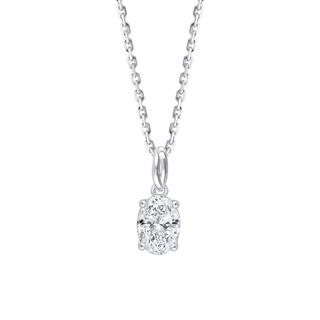 Ari Oval (necklace - whitegold)