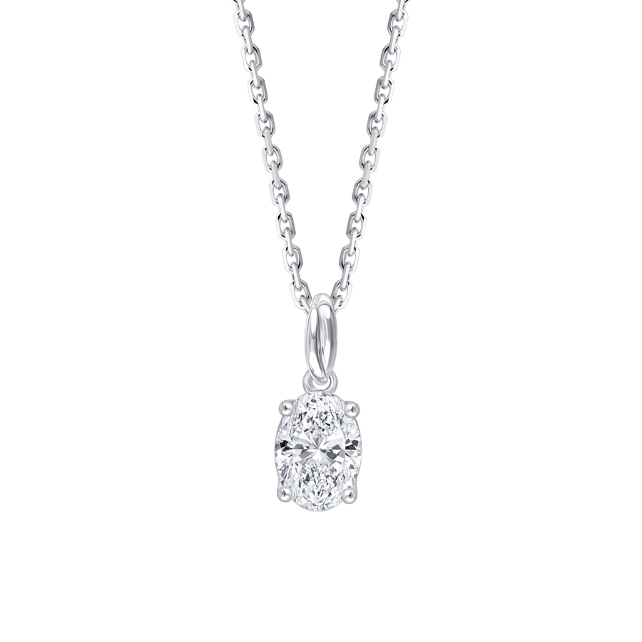 Ari Oval (necklace - whitegold)
