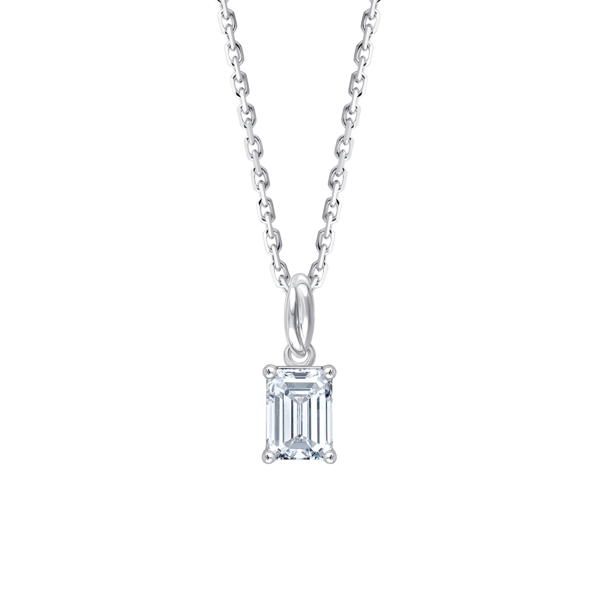 Ari Emerald (necklace - whitegold)