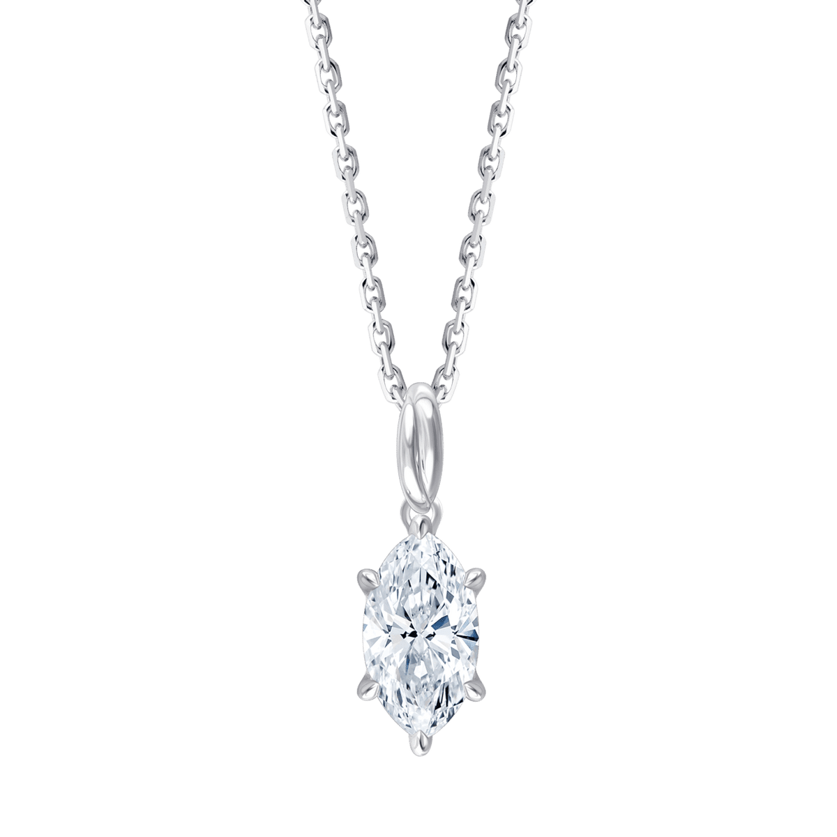 Ari Marquise (necklace - whitegold)