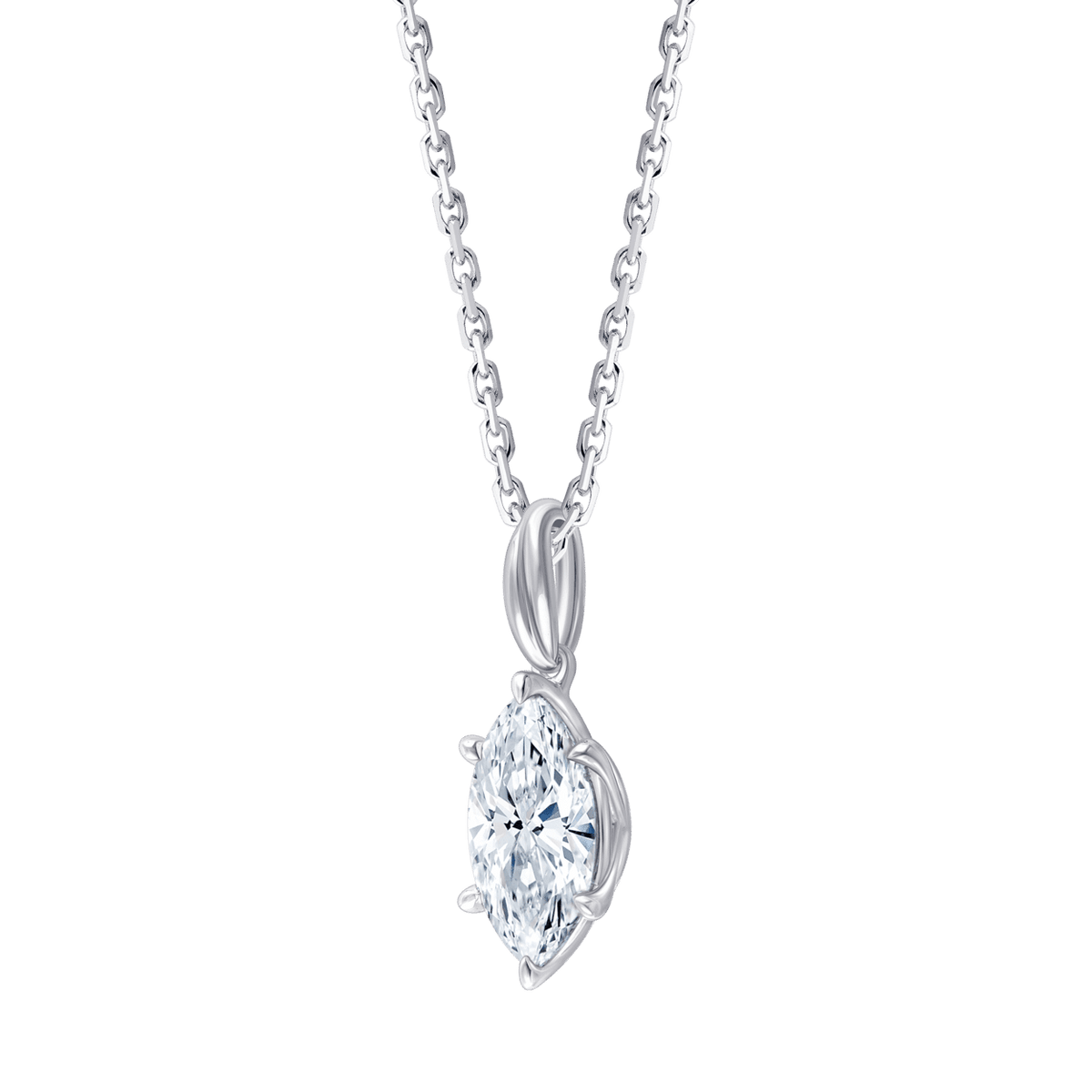 Ari Marquise (necklace - whitegold)