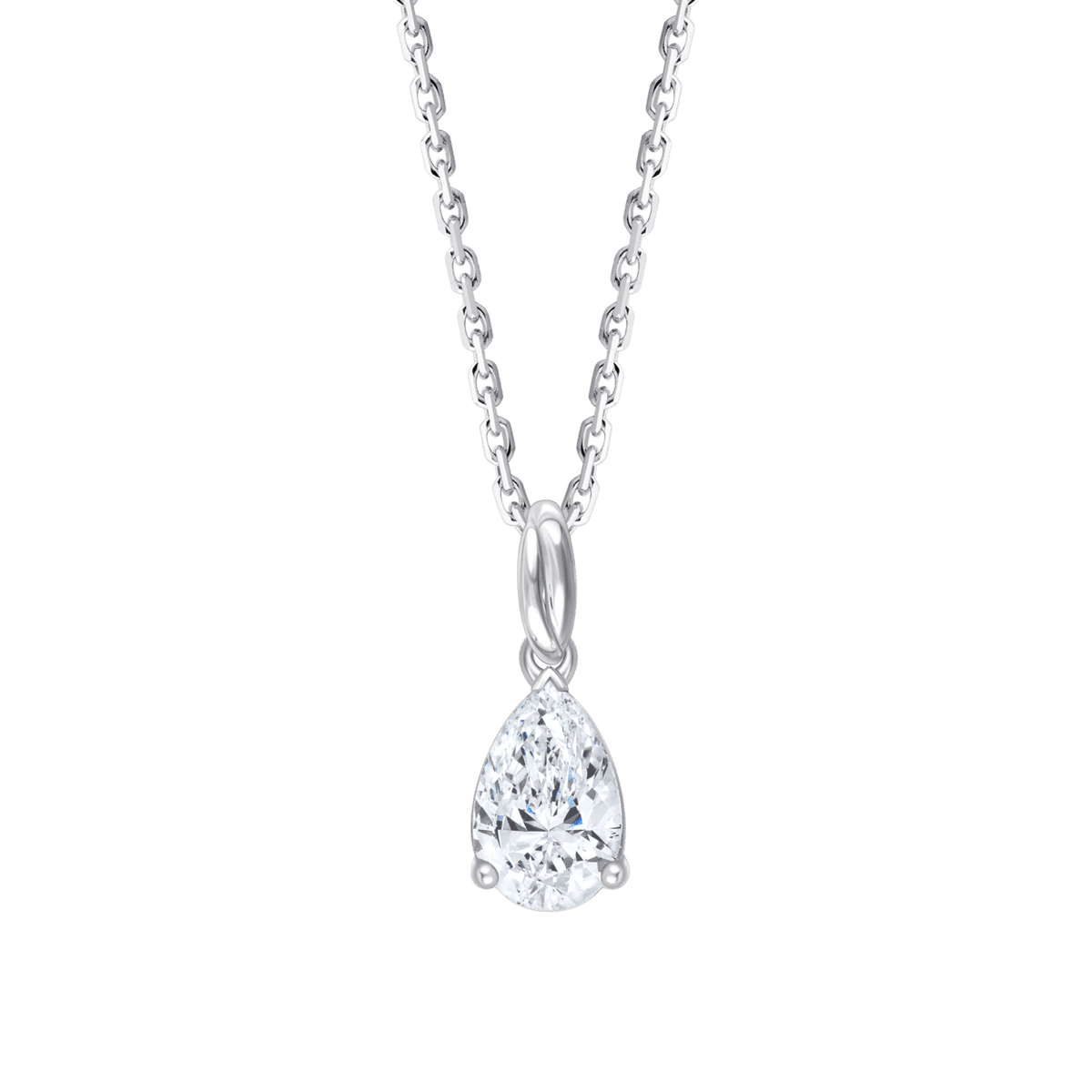 Ari Pear (necklace - whitegold)