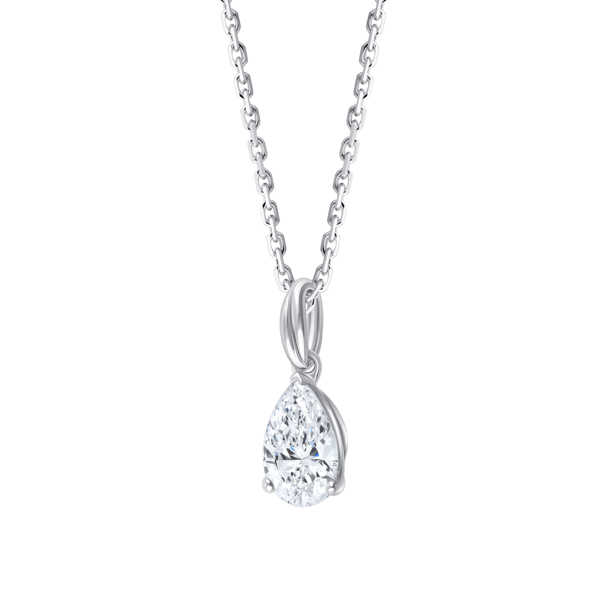 Ari Pear (necklace - whitegold)