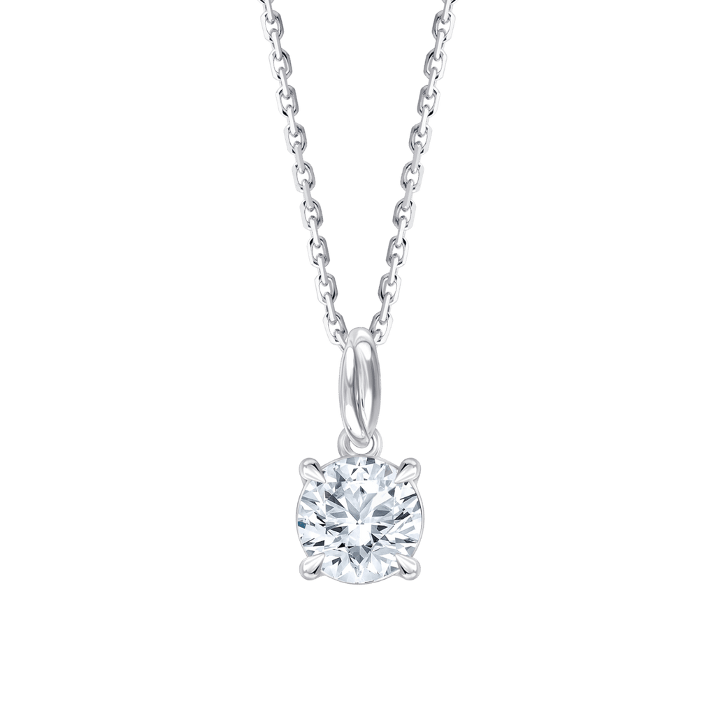 Ava Round (necklace - whitegold)