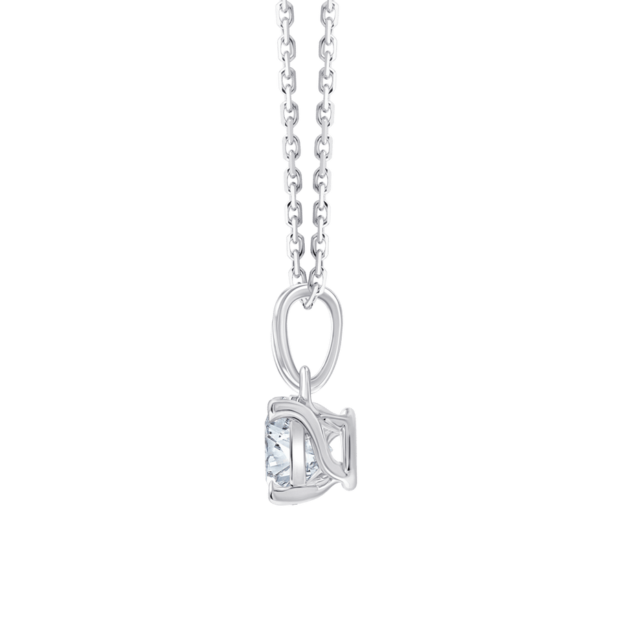 Ava Round (necklace - whitegold)