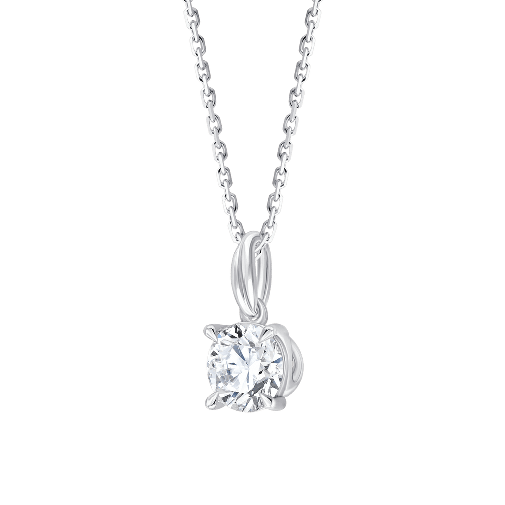 Ava Round (necklace - whitegold)