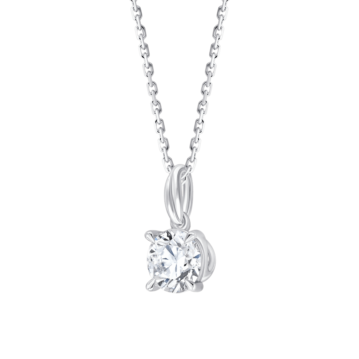 Ava Round (necklace - whitegold)