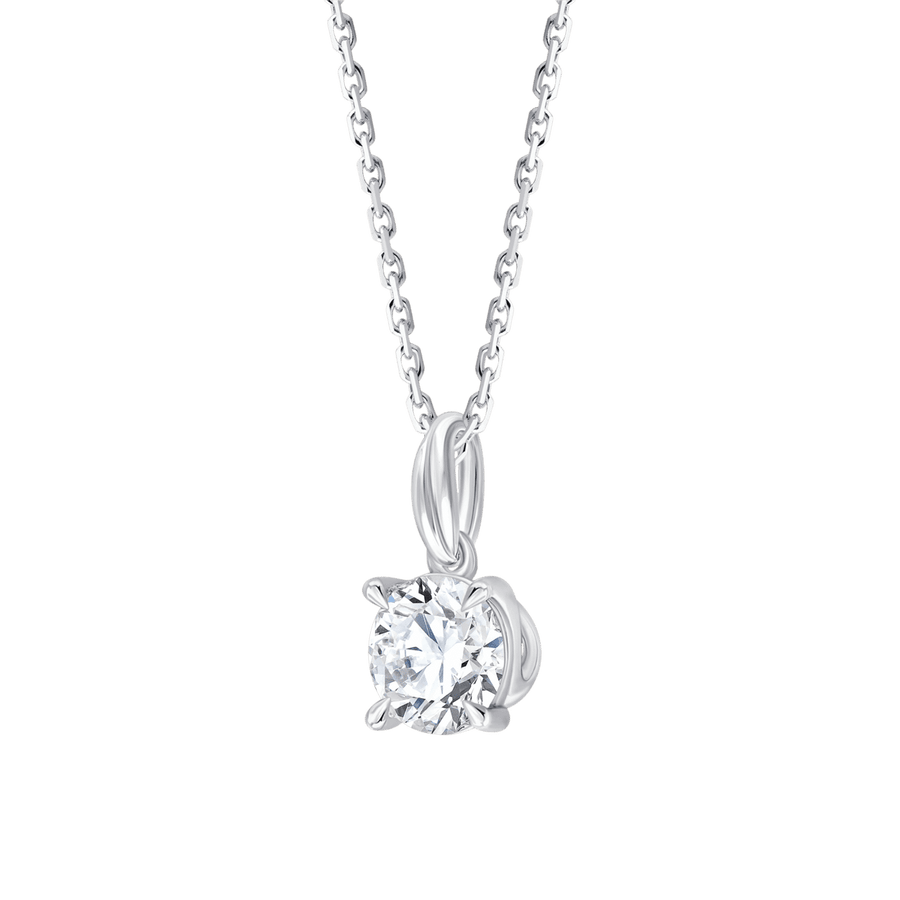 Ava Round (necklace - whitegold)