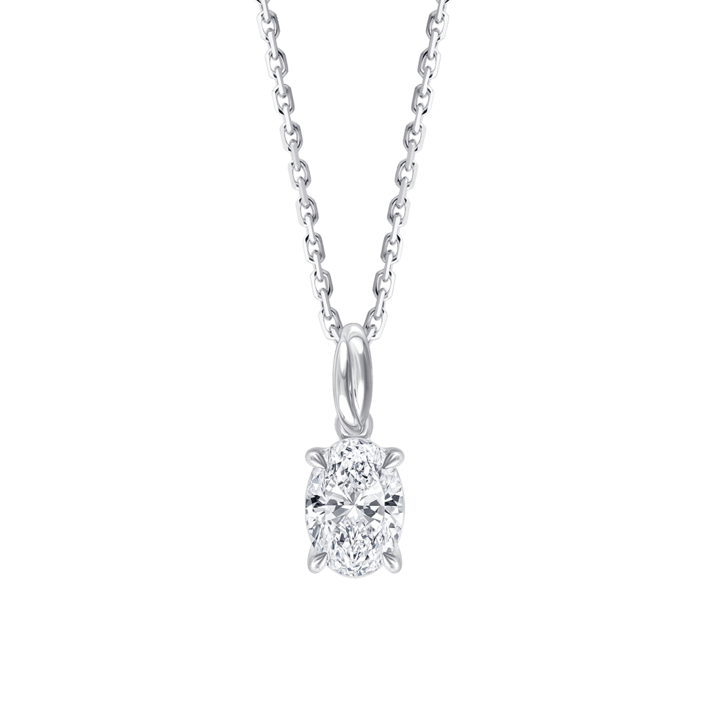 Ava Oval (necklace - whitegold)