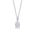 Ava Oval (necklace - whitegold)