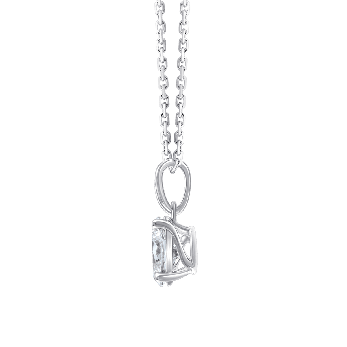 Ava Oval (necklace - whitegold)