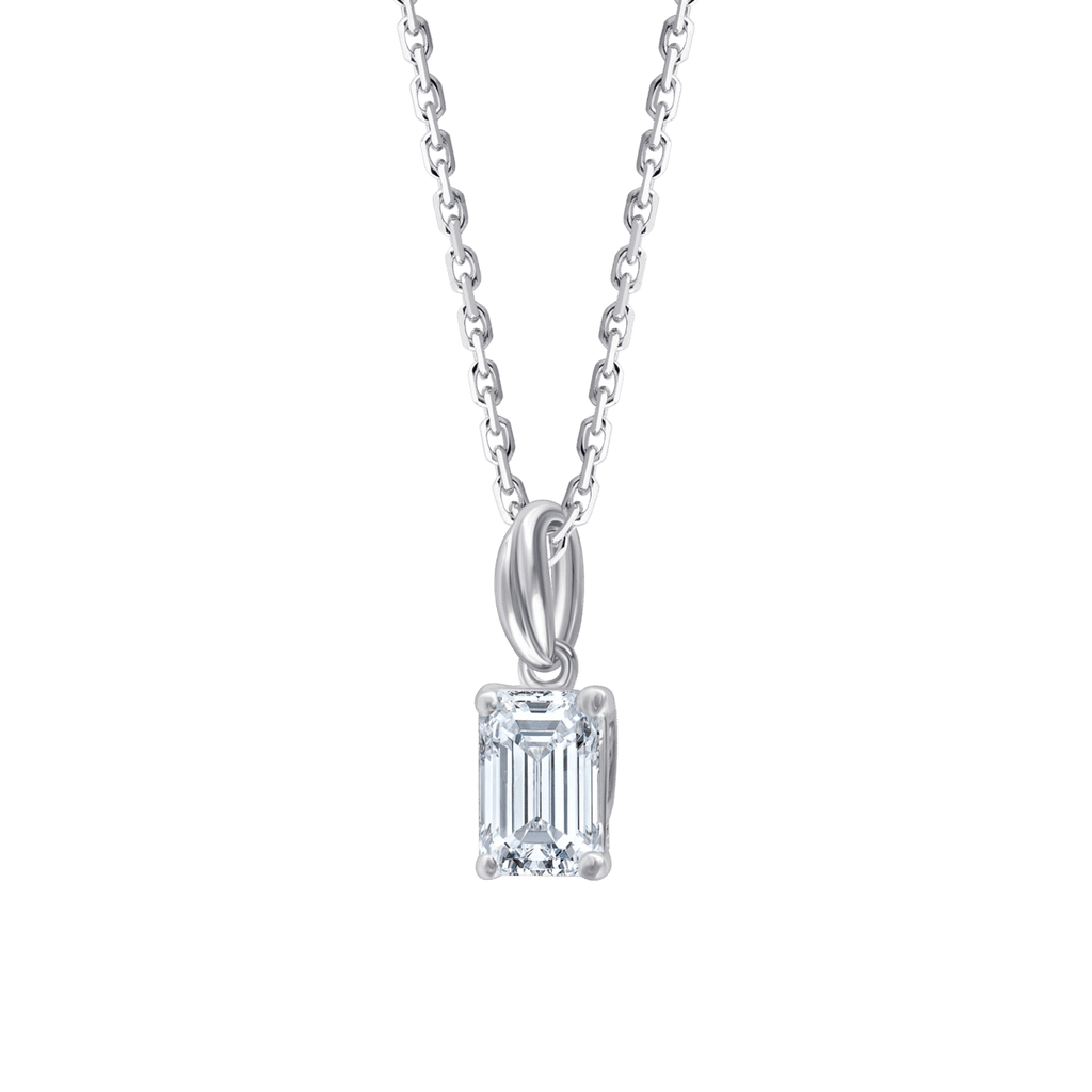 Ava Emerald (necklace - whitegold)