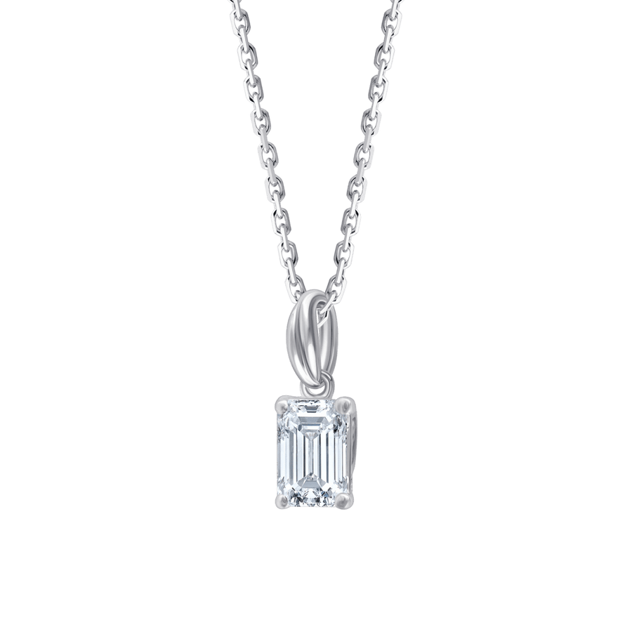 Ava Emerald (necklace - whitegold)