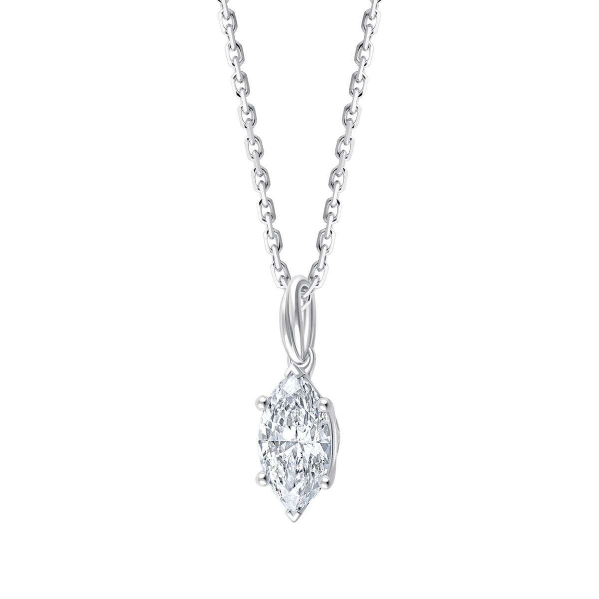 Ava Marquise (necklace - whitegold)