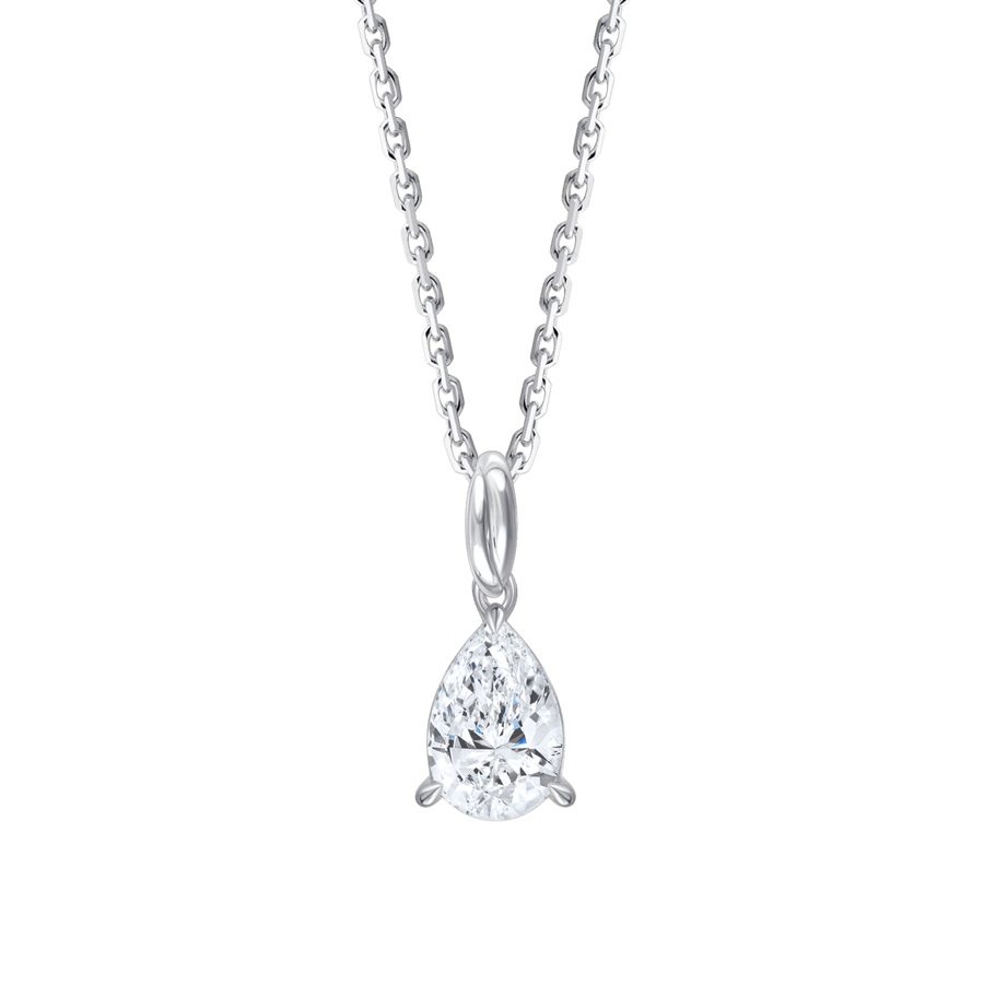 Ava Pear (necklace - whitegold)