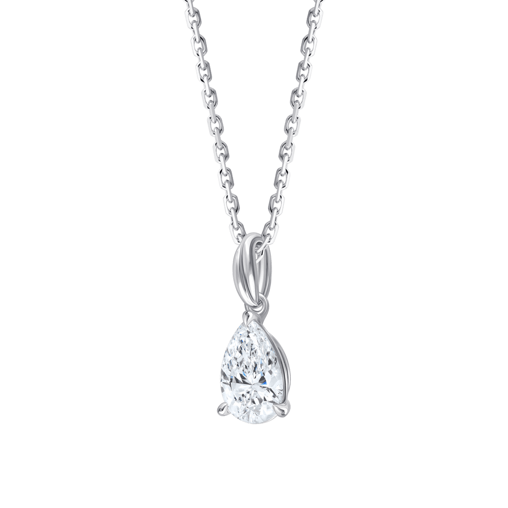 Ava Pear (necklace - whitegold)