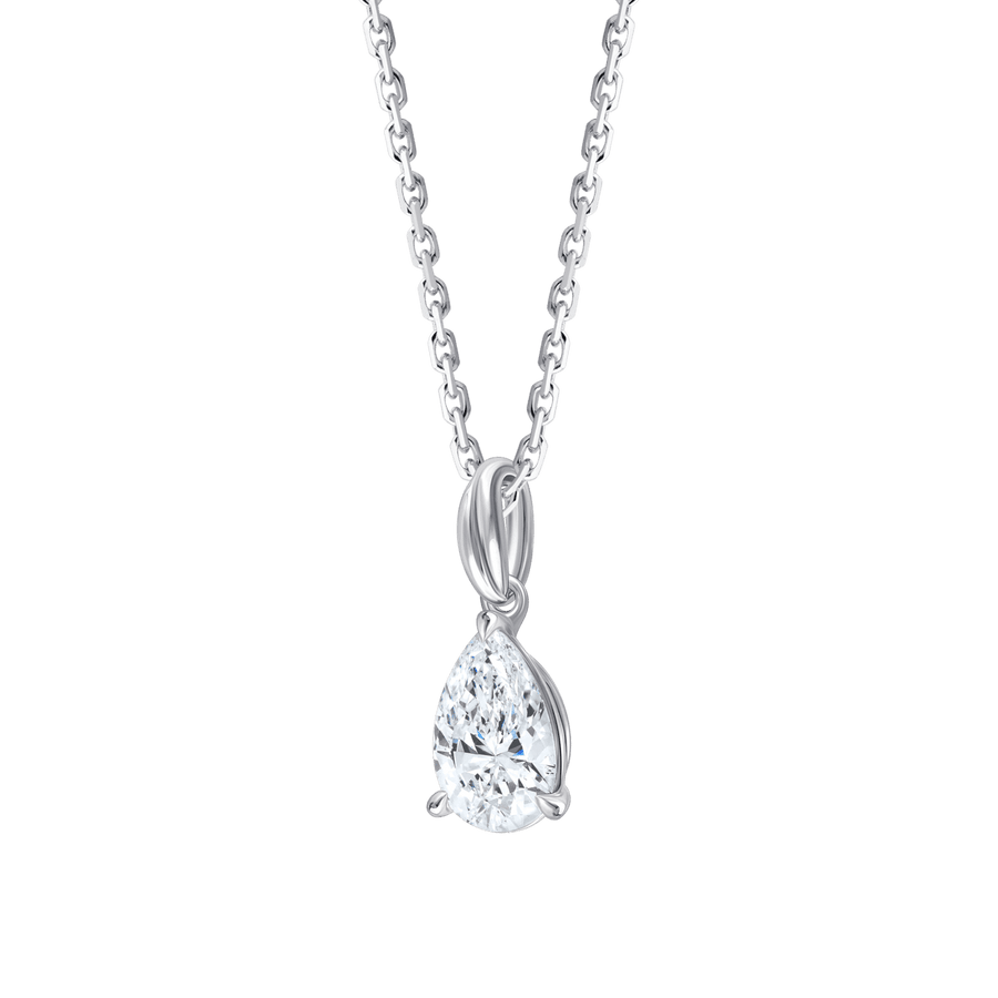 Ava Pear (necklace - whitegold)