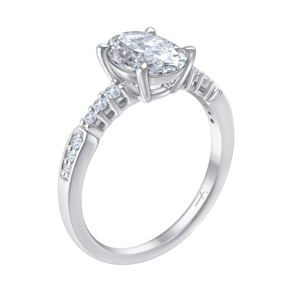 Angelina (oval - whitegold)