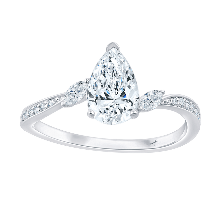 Anastasia (pear - whitegold)